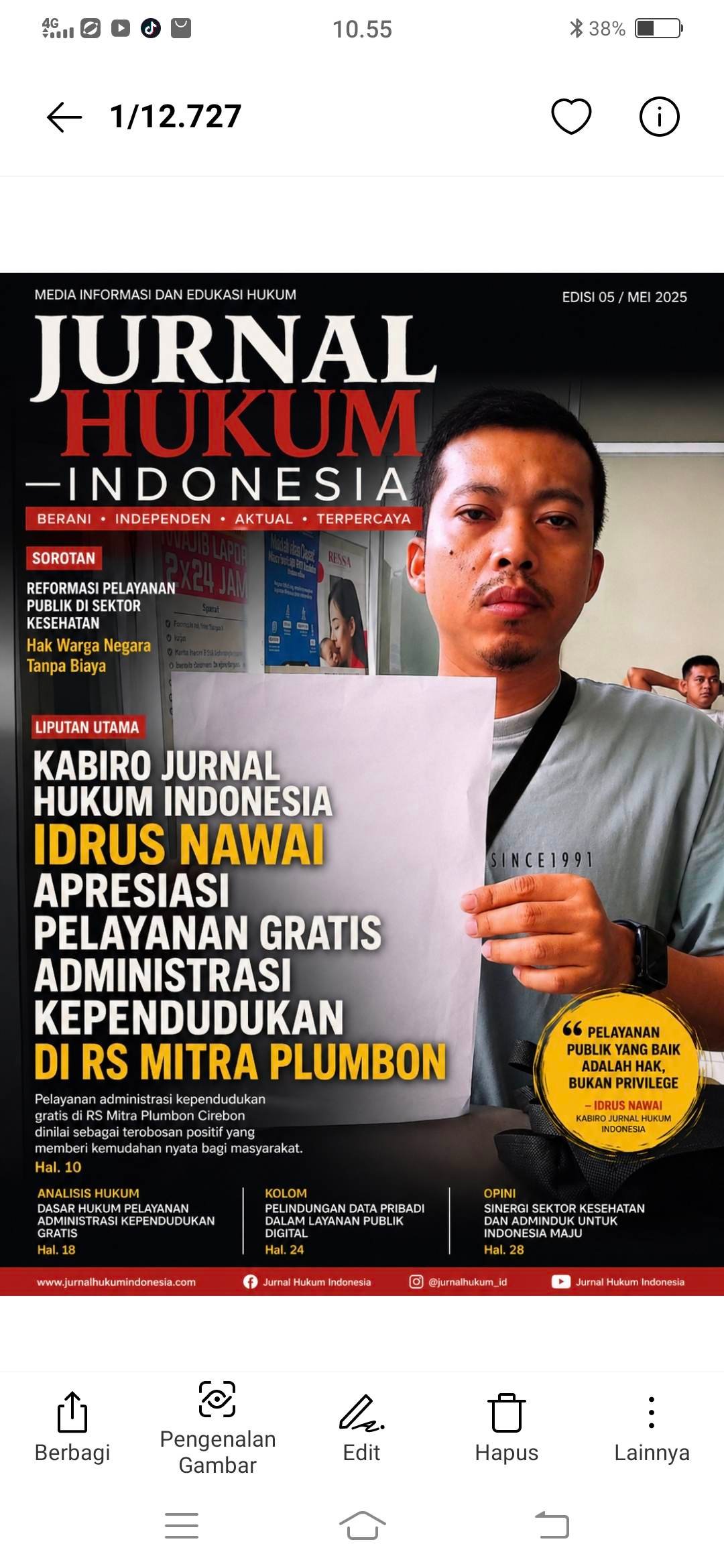 Kabiro Jurnal Hukum Indonesia Idrus Nawawi Administrasi Kependudukan di RS Mitra Plumbon
