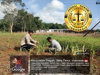 Upaya Dukung Ketahanan Pangan, Bhabinkamtibmas Polsek Tragah Kunjungi Petani Jagung