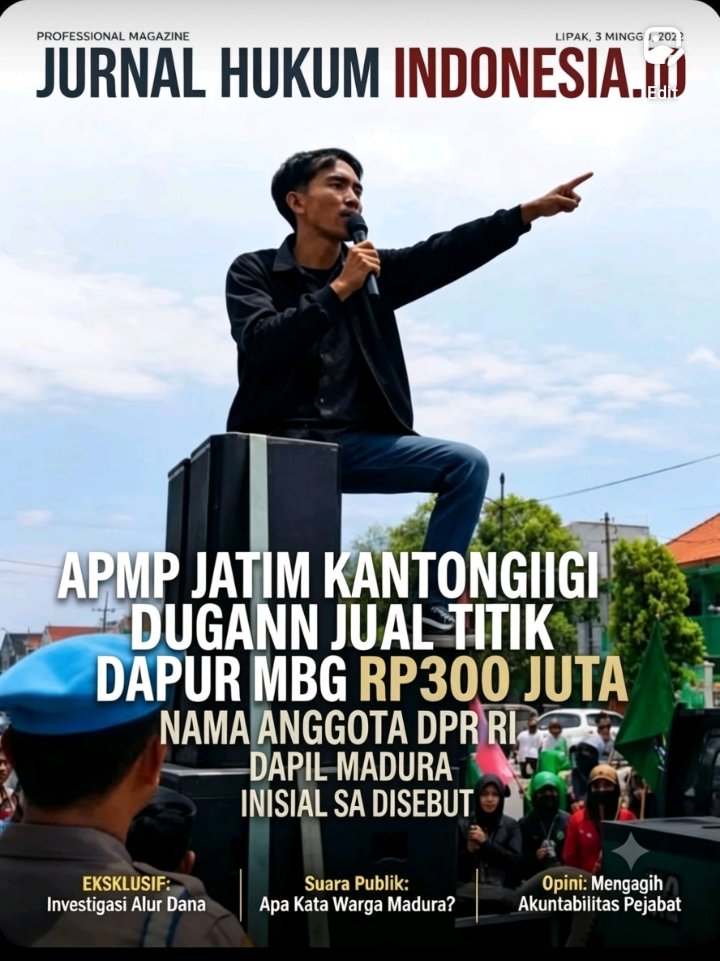 Bongkar! APMP Jatim Ungkap Dugaan Jual Beli Titik Dapur MBG Rp300 Juta, Nama Anggota DPR Madura SA Diseret
