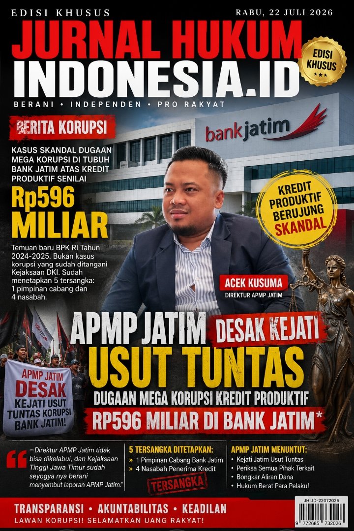 APMP Jatim Desak Kejati Usut Tuntas Dugaan Mega Korupsi Kredit Produktif Rp596 Miliar di Bank Jatim*