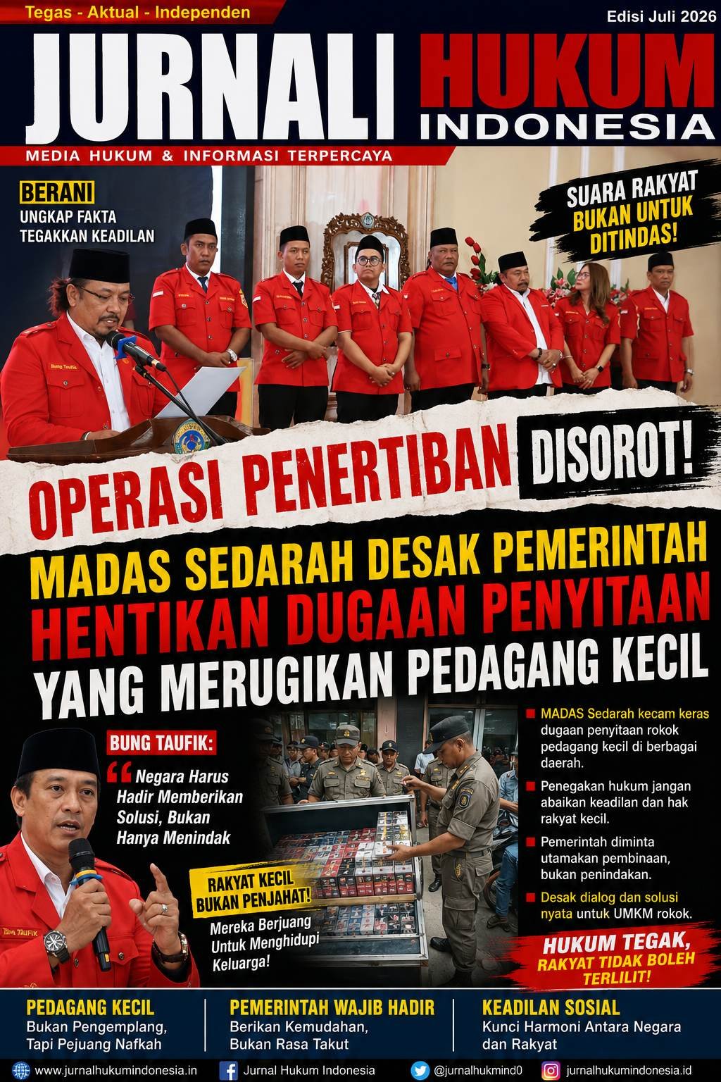 Operasi Penertiban Disorot! MADAS Sedarah Desak Pemerintah Hentikan Dugaan Penyitaan yang Merugikan Pedagang Kecil
