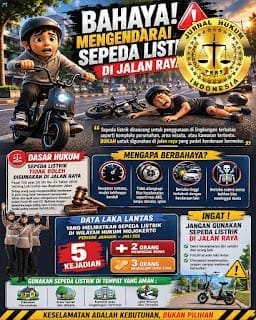 Polres Mojokerto Imbau Masyarakat Tidak Gunakan Sepeda Listrik di Jalan Raya