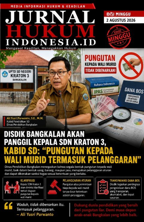 Disdik Bangkalan Akan Panggil Kepala SDN Kraton 3, Kabid SD: “Pungutan kepada Wali Murid Termasuk Pelanggaran”